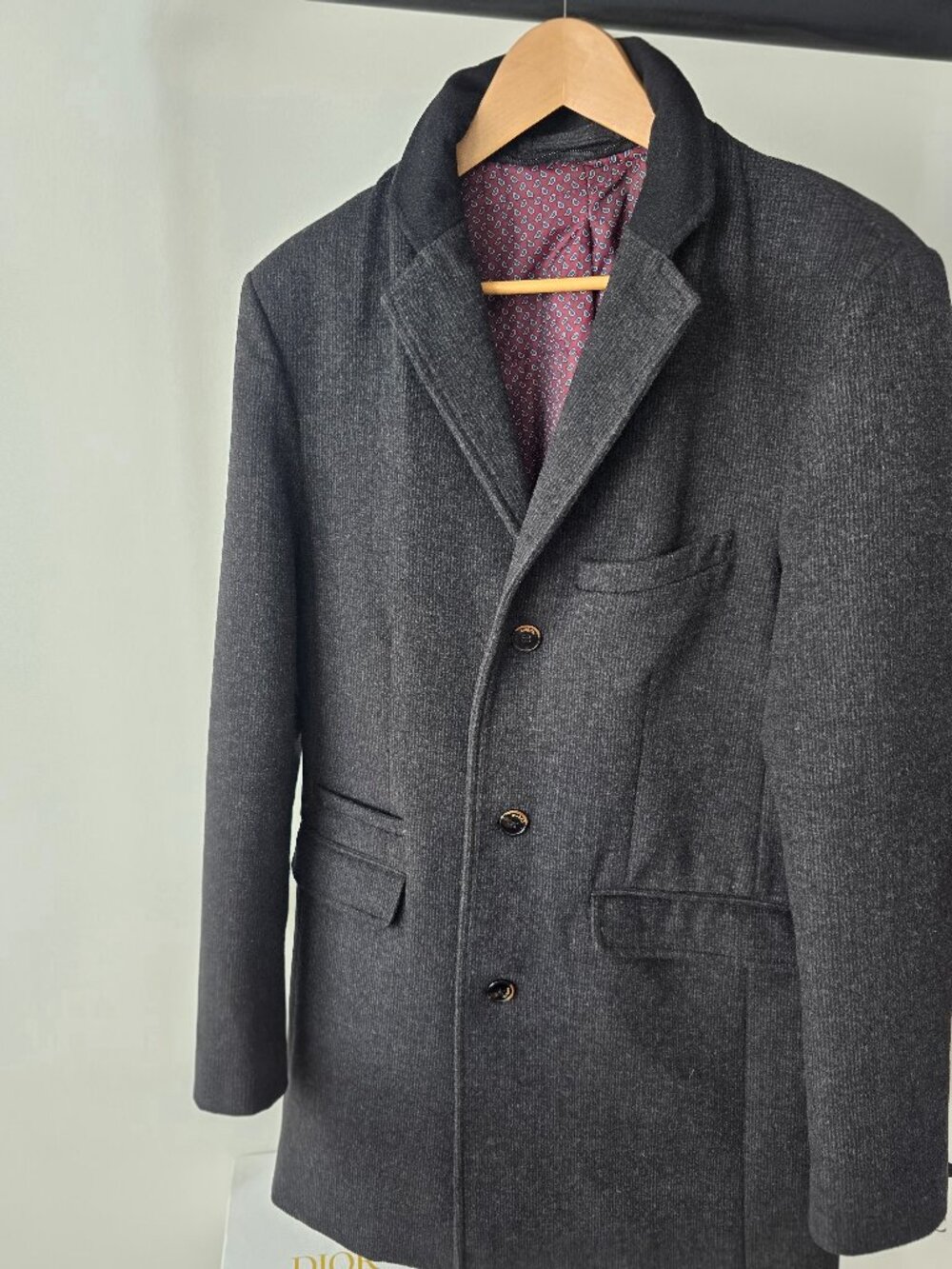 RW&CO. Men's Charcoal Wool Blend Coat